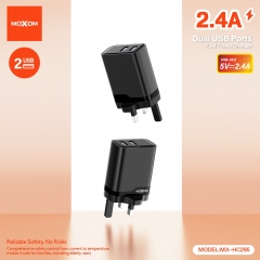 2.4A Dual USB UK Travel Charger