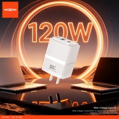 120W Super Fast Charging USB-A + Type-C Dual-Port Output Charger (US Plug)