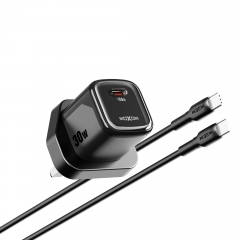 PD30W Single Type-C Port Output UK Travel Charger