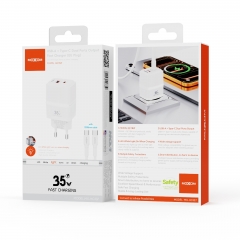 PD35W, QC18W Dual-Port Output Fast Charger (EU Plug)