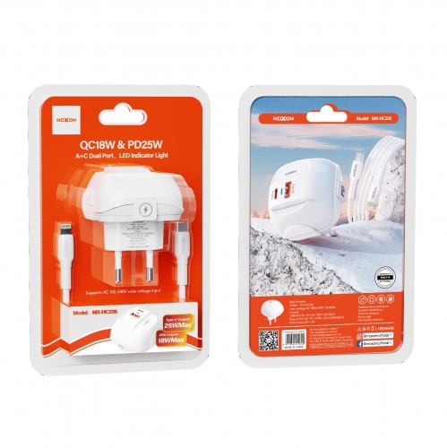 QC18W&PD25W Helmet Fast Charger
