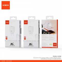 USB-A + Type-C Dual Ports Output Fast Charger (EU Plug)