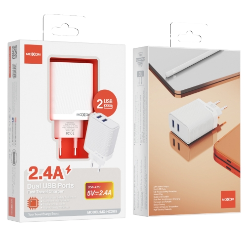 2.4A Dual USB EU Travel Charger