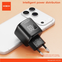 PD40W, AVS fast charging protocol | 60W peak EU plug charger