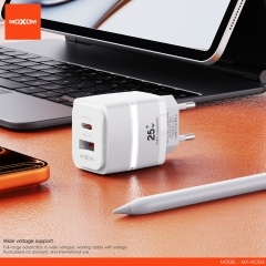 USB-A + Type-C Dual Ports Output Fast Charger (EU Plug)