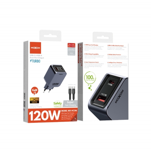 120W Super Fast Charging EU Plug Charger