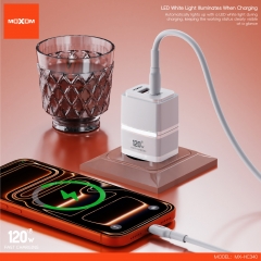 120W Super Fast Charging USB-A + Type-C Dual-Port Output Charger (EU Plug)