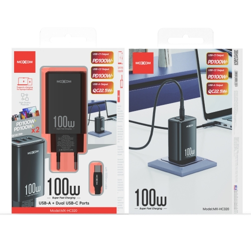 100W Super Fast - Charging 3 - Port Output EU Charger