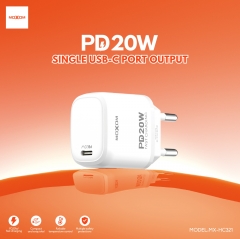 PD20W Single USB-C Port Palm-Sized EU Charger