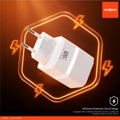 120W Super Fast Charging USB-A + Type-C Dual-Port Output Charger (EU Plug)