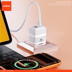 USB-A + Type-C Dual Ports Output Fast Charger (EU Plug)