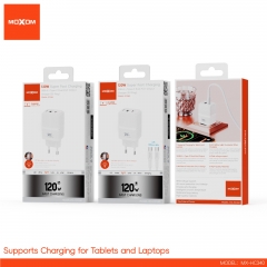 120W Super Fast Charging USB-A + Type-C Dual-Port Output Charger (EU Plug)