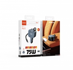 75W Type-C + USB-A Dual-Port Output Car Charger