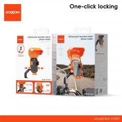 Motorcycle rearview mirror phone holder