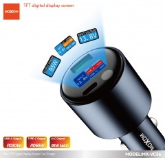 95W TFT Digital Display Screen Car Charger