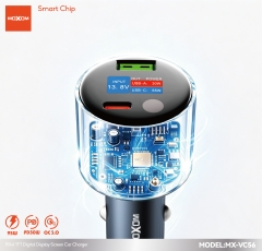 95W TFT Digital Display Screen Car Charger