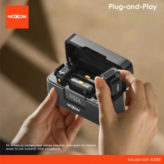 Dual-User Wireless Microphone: 1-to-2, Magnetic & Lapel-Clip Compatible
