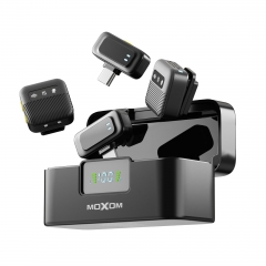 Dual-User Wireless Microphone: 1-to-2, Magnetic & Lapel-Clip Compatible