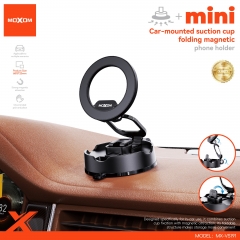 Car-mounted suction cup folding magnetic phone holder