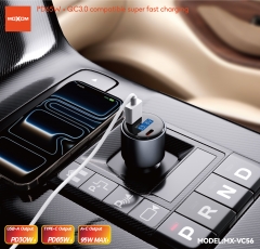 95W TFT Digital Display Screen Car Charger