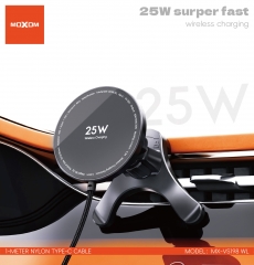 25W Aluminum Alloy Car Magnetic Wireless Charging Holder
