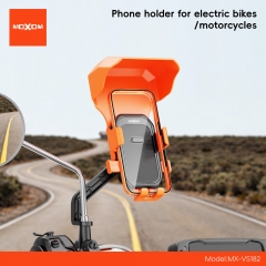 Motorcycle rearview mirror phone holder