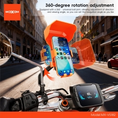 Motorcycle rearview mirror phone holder