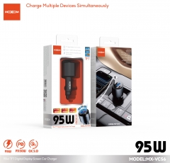 95W TFT Digital Display Screen Car Charger