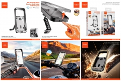 Full-Coverage Phone Rearview Mirror Holder for Motorcycles