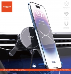 25W Aluminum Alloy Car Magnetic Wireless Charging Holder