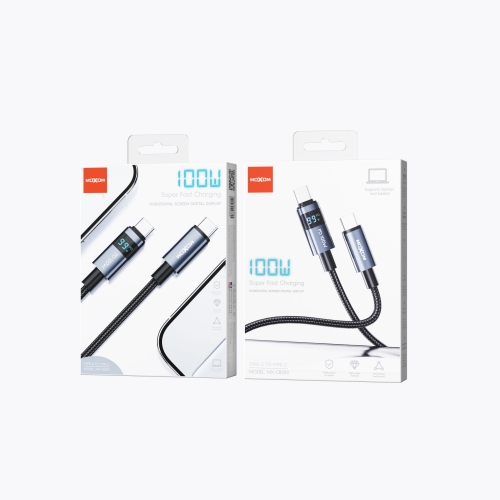 100W Super Fast Charging Horizontal - screen Digital - display Aluminum Alloy Data Cable