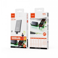 22.5W Super Fast Charging Power Bank with Built-in Dual Cables