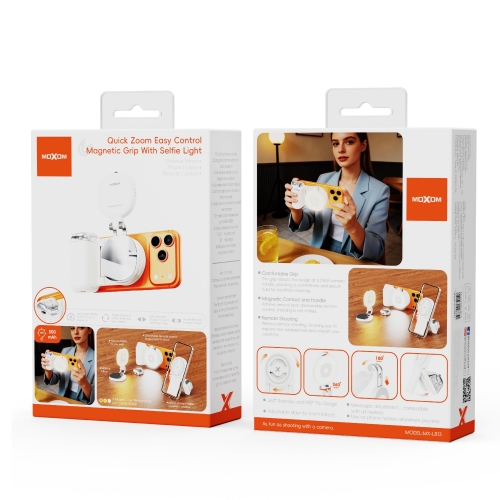 Quick Zoom Easy Control--Magnetic Grip With Selfie Light