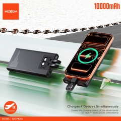 22.5W Super Fast Charging Power Bank with Built-in Dual Cables