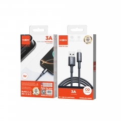 1m, 3A Fast Charging Nylon Woven Data Cable