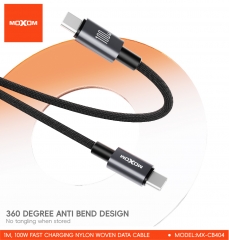 1m, 100W Nylon Woven Fast Charging Data Cable