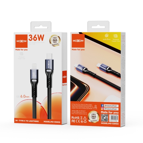 1m, 36W Fast Charging Nylon Woven Data Cable
