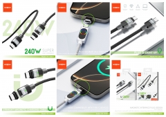 Magnetic Type-C Adapter – 240W Super Fast Charging Straight Cable