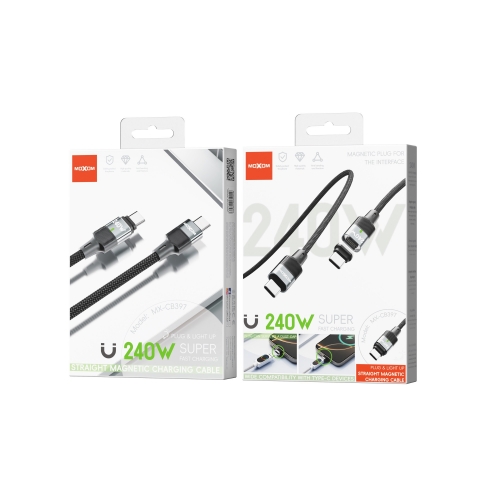Magnetic Type-C Adapter – 240W Super Fast Charging Straight Cable