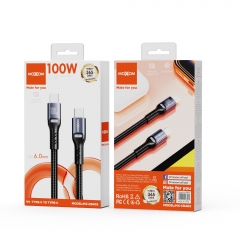 1m, 100W Nylon Woven Fast Charging Data Cable
