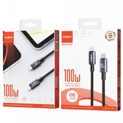 1m, 100W Nylon Woven Fast Charging Data Cable