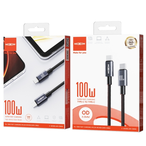 1m, 100W Nylon Woven Fast Charging Data Cable