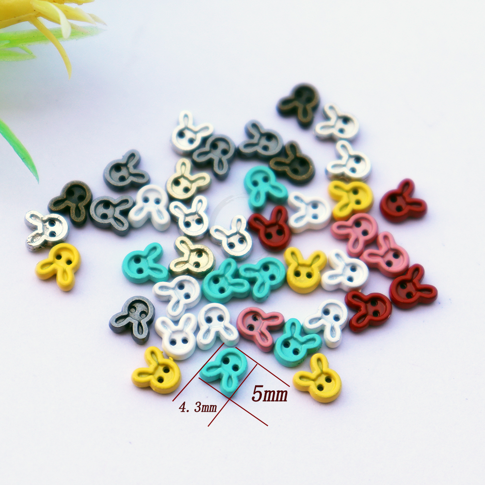 250pcs 2 Holes 5mm Bowl Tiny Doll Button for Crafting Mini Buttons