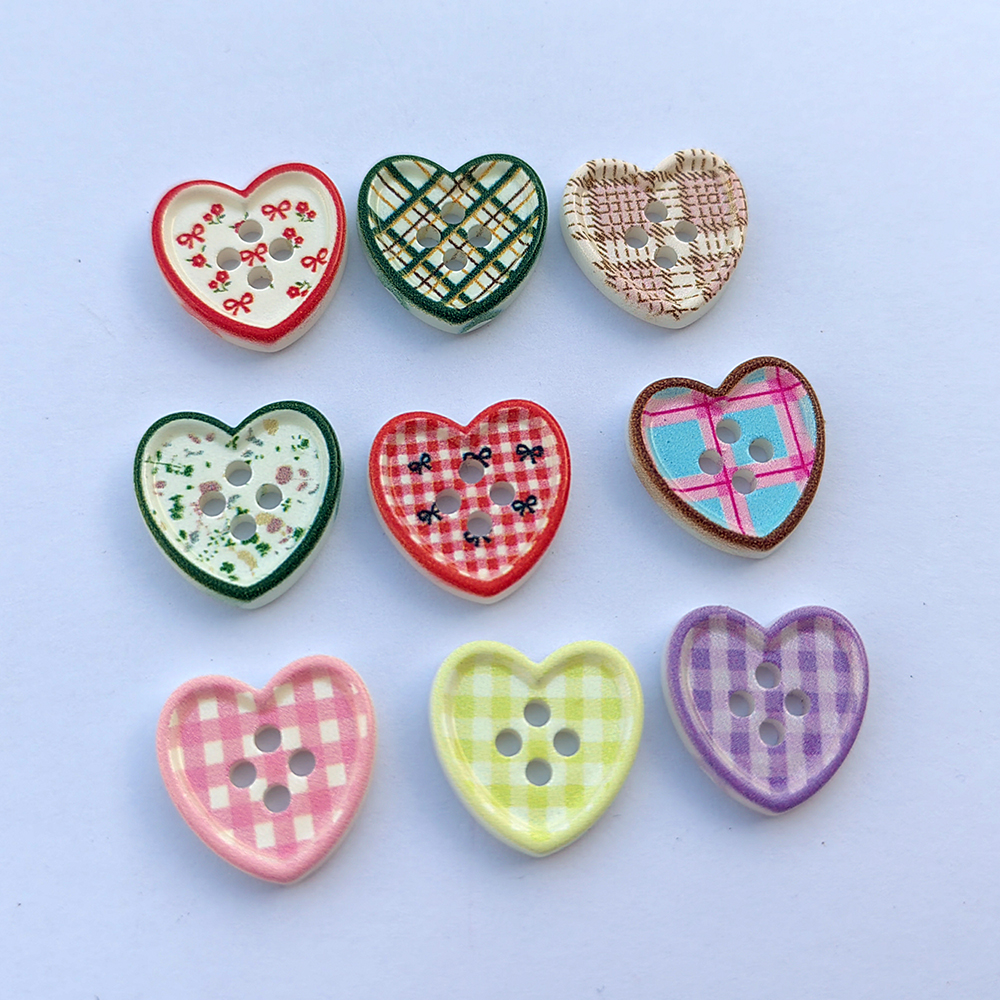 Wholesale Heart Shaped Porcelain Love Buttons | 4-Hole Romantic Craft ...