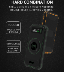 Wireless & Rugged TPU and PC, 10,000mAH POWER BANK