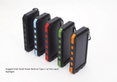 Rugged Style 3 Modes Flashlight and Solar Charging POWER BANK