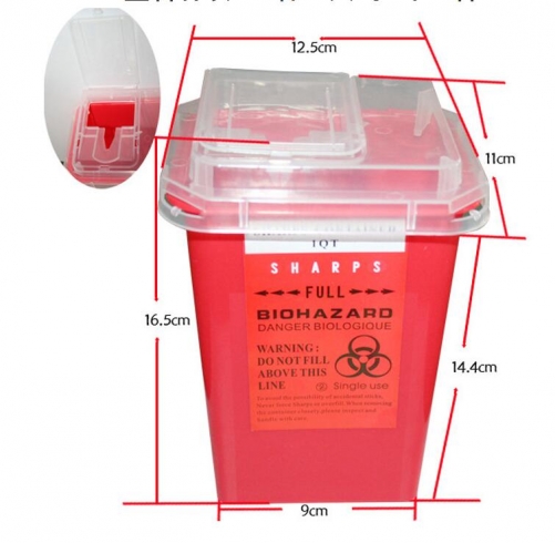 Red Sharps Container