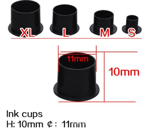 1000pcs Black Tattoo Ink Cups 11*10MM