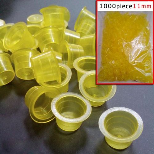 1000pcs Yellow Tattoo Ink Cups #11MM