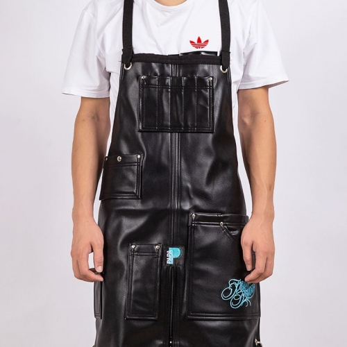 Multi-functional Tattoo Calfskin Apron with Large-capacity Pocket Softness Clearning Supplies for Pro Tattoo Artist